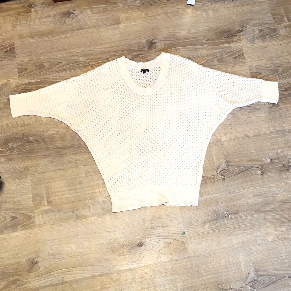 White and silver metallic Express Sweater size M
